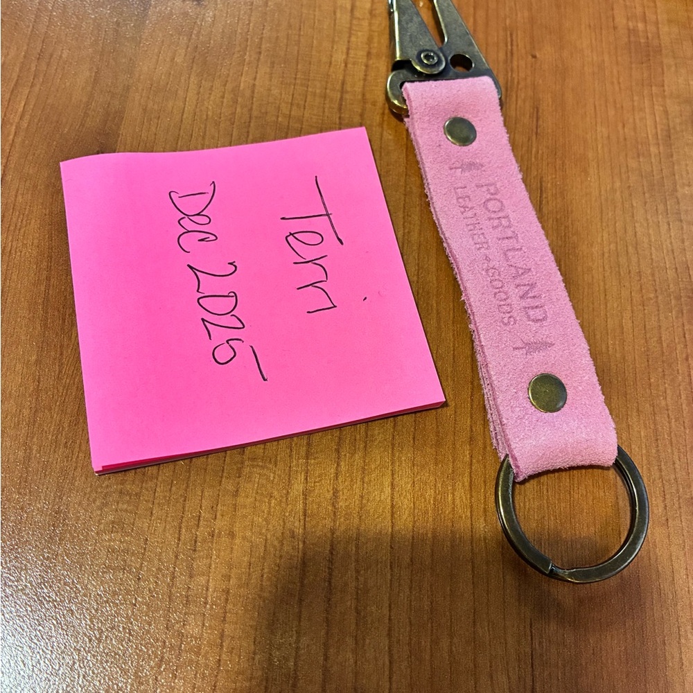 Portland Leather Goods Pink Key chain